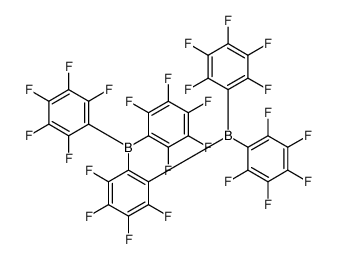 [2-bis(2,3,4,5,6-pentafluorophenyl)boranyl-3,4,5,6-tetrafluorophenyl]-bis(2,3,4,5,6-pentafluorophenyl)borane结构式