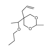 5α-Allyl-2β-methyl-5β-(1-propoxyethyl)-1,3-dioxane结构式