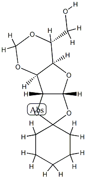 1-O,2-O-Cyclohexylidene-3-O,5-O-methylene-α-D-glucofuranose结构式