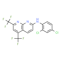 1,8-Naphthyridin-2-amine,N-(2,4-dichlorophenyl)-5,7-bis(trifluoromethyl)-(9CI) structure