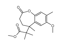 methyl 2-(7-methoxy-5,8-dimethyl-2-oxo-2,3,4,5-tetrahydrobenzo[b]oxepin-5-yl)-2-methylpropanoate Structure