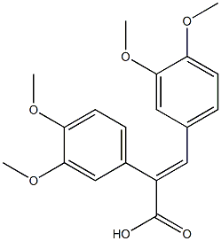 (E)-2,3-Bis(3,4-diMethoxyphenyl)acrylic Acid结构式