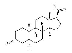 3alpha-hydroxy-5beta-pregnan-20-one结构式