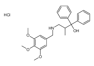2-methyl-1,1-diphenyl-3-[(3,4,5-trimethoxyphenyl)methylamino]propan-1-ol,hydrochloride Structure