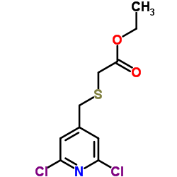 Ethyl {[(2,6-dichloro-4-pyridinyl)methyl]sulfanyl}acetate结构式