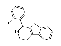 1-(2-iodo-phenyl)-2,3,4,9-tetrahydro-1H-β-carboline结构式