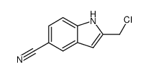 2-chloromethylindole-5-carbonitrile结构式