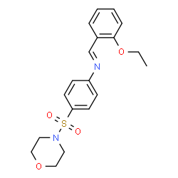 N-(2-ethoxybenzylidene)-4-(4-morpholinylsulfonyl)aniline Structure