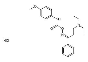 [(E)-[3-(diethylamino)-1-phenylpropylidene]amino] N-(4-methoxyphenyl)carbamate,hydrochloride Structure