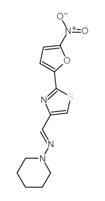 1-Piperidinamine,N-[[2-(5-nitro-2-furanyl)-4-thiazolyl]methylene]-结构式