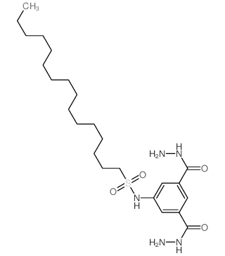 N-[3,5-bis(hydrazinecarbonyl)phenyl]hexadecane-1-sulfonamide结构式