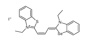 3-ethyl-2-[3-(3-ethyl-3H-benzoselenazol-2-ylidene)prop-1-enyl]benzothiazolium iodide Structure