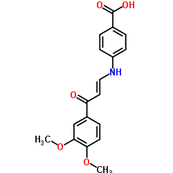 4-{[(1E)-3-(3,4-Dimethoxyphenyl)-3-oxo-1-propen-1-yl]amino}benzoic acid Structure