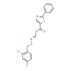 3-OXO-3-(2-PHENYL-1,3-THIAZOL-5-YL)PROPANAL O-(2-CHLORO-4-FLUOROBENZYL)OXIME结构式