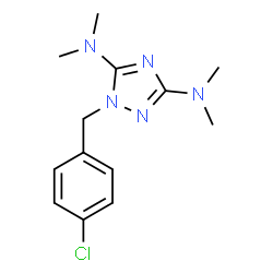 1-(4-CHLOROBENZYL)-N3,N3,N5,N5-TETRAMETHYL-1H-1,2,4-TRIAZOLE-3,5-DIAMINE Structure