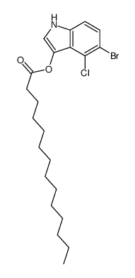(5-bromo-4-chloro-1H-indol-3-yl) tetradecanoate结构式