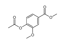 4-Acetoxy-3-methoxybenzoic acid methyl ester结构式