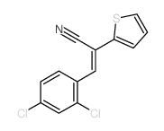 3-(2,4-dichlorophenyl)-2-thiophen-2-yl-prop-2-enenitrile结构式