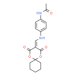 N-(4-(((2,4-dioxo-1,5-dioxaspiro[5.5]undecan-3-ylidene)methyl)amino)phenyl)acetamide structure