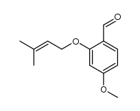 4-methoxy-2-(3-methylbut-2-enyloxy)benzaldehyde结构式