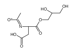 (3S)-3-acetamido-4-(2,3-dihydroxypropoxy)-4-oxobutanoate结构式