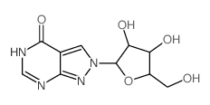 8-[3,4-dihydroxy-5-(hydroxymethyl)oxolan-2-yl]-2,4,8,9-tetrazabicyclo[4.3.0]nona-1,3,6-trien-5-one Structure
