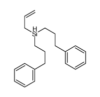 bis(3-phenylpropyl)-prop-2-enylsilane Structure