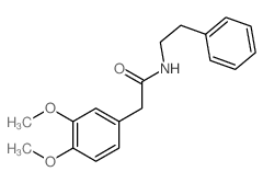 2-(3,4-dimethoxyphenyl)-N-phenethyl-acetamide结构式