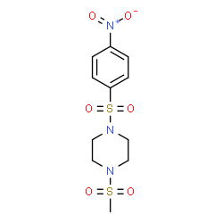 1-(methylsulfonyl)-4-((4-nitrophenyl)sulfonyl)piperazine Structure