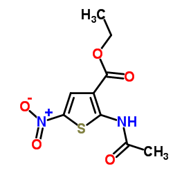 Ethyl 2-acetamido-5-nitro-3-thiophenecarboxylate Structure