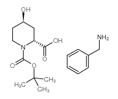 (2R,4R)-BOC-4-HYDROXYPIPERIDINE-2-CARBOXYLIC ACID BENZYLAMINE SALT structure