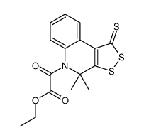 ethyl 2-(4,4-dimethyl-1-sulfanylidenedithiolo[3,4-c]quinolin-5-yl)-2-oxoacetate结构式