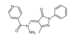 N-[(3-methyl-5-oxo-1-phenylpyrazol-4-ylidene)methyl]pyridine-4-carbohydrazide Structure