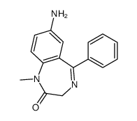 7-amino-1-methyl-5-phenyl-3H-1,4-benzodiazepin-2-one结构式