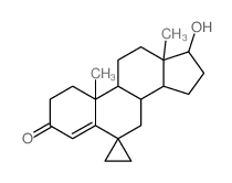 Spiro[androst-4-ene-6,1'-cyclopropan]-3-one,17-hydroxy-, (17b)-(9CI) picture