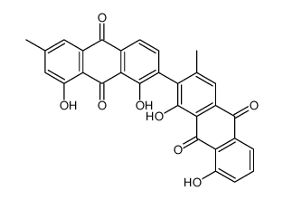 1,1',8,8'-Tetrahydroxy-3,6'-dimethyl-2,2'-bi[9,10-anthraquinone] Structure