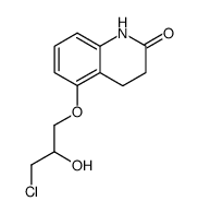 5-(3-chloro-2-hydroxypropoxy)-3,4-dihydrocarbostyril结构式