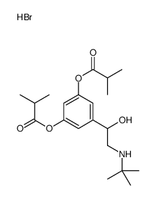 5-[2-[(1,1-dimethylethyl)amino]-1-hydroxyethyl]-1,3-phenylene bisisobutyrate hydrobromide structure