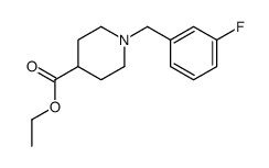 ethyl 1-[(3-fluorophenyl)methyl]piperidine-4-carboxylate Structure