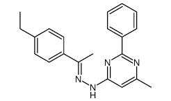 N-[(E)-1-(4-ethylphenyl)ethylideneamino]-6-methyl-2-phenylpyrimidin-4-amine Structure