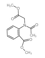 Benzoic acid,2-[acetyl(2-methoxy-2-oxoethyl)amino]-, methyl ester结构式