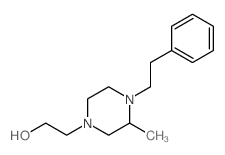 1-Piperazineethanol,3-methyl-4-(2-phenylethyl)-结构式