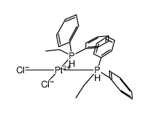 cis-[Pt(P(C6H5)2C2H5)2Cl2]结构式