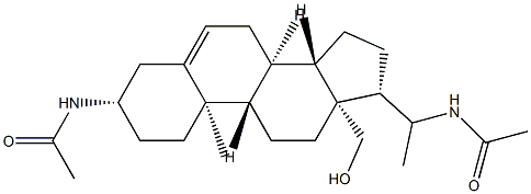 N,N'-(18-Hydroxypregn-5-ene-3β,20-diyl)bisacetamide structure