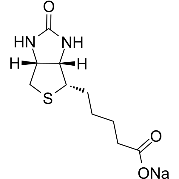 Biotin sodium Structure