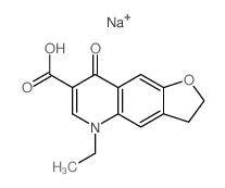 Sodium 5-ethyl-2,3,5,8-tetrahydro-8-oxofuro[2, 3-g]quinoline-7-carboxylate结构式