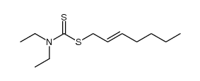 (E)-hept-2-en-1-yl diethylcarbamodithioate结构式
