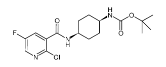 tert-butyl N-[(1s,4s)-4-(2-chloro-5-fluoronicotinamido)cyclohexyl]carbamate结构式