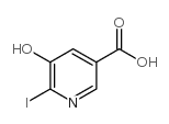 5-Hydroxy-6-iodo-3-pyridinecarboxylic acid Structure