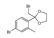 2-(bromomethyl)-2-(4-bromo-2-methylphenyl)-1,3-dioxolane Structure